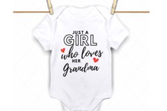 Just a girl who loves her grandma - SVG Product Image 1