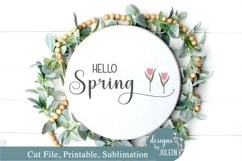 Hello Spring SVG, png, eps, sublimation, printable Product Image 1