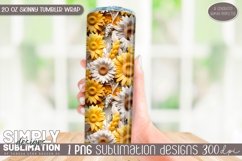 3D Seamless Sublimation Skinny Tumbler Wrap| 20oz | Png Product Image 3