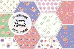 Jenna Floral Watercolor Seamless Patterns Pretty Flowers Product Image 1
