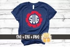 Patriotic Fourth of July Monogram Frames - SVG PNG DXF Files Product Image 2