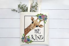 Be Kind Sublimation | Giraffe Sublimation | Floral Frame Product Image 4