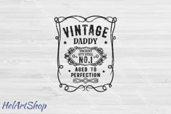 Vintage daddy svg, fathers day svg, aged to perfection svg Product Image 2