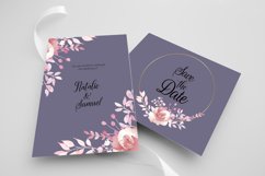 Watercolor Pink Roses Wreath Clipart. Product Image 3