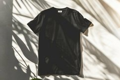 Black T-shirt Mockup Flat Lay Product Image 1
