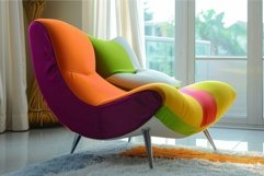 Modern vibrant armchair in stylish interior Product Image 1