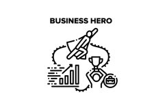 Business Hero Vector Black Illustrations Product Image 1