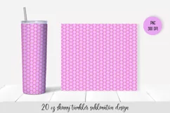20oz Skinny Tumbler. Sublimation Design Pink Mermaid Tumbler Product Image 1