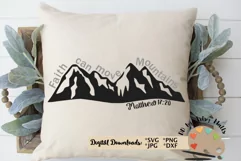 Faith can move Mountains, Matthew 17 20, Christian svg dxf Product Image 2