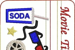 Movie Time Zipper Bag - Fully Lined, 5X7 HOOP Product Image 2