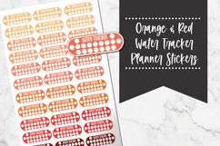 Orange & Red Water Tracker Planner Stickers Product Image 1
