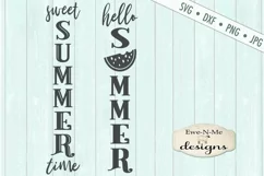 Sweet Summer Watermelon Vertical Porch Sign SVG Cut File Product Image 3