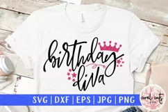 Birthday Diva - Birthday SVG EPS DXF PNG Cutting File Product Image 1