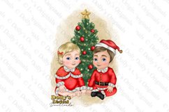 Santa Babies Clipart Characters Bundle PNG Product Image 1