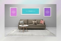 3D Interior Living Room Frame Mockup Product Image 1