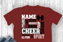 Cheer SVG | Cheer All-stars Subway Art | Shirt Design Product Image 3