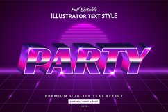 Retrowave 80's Illustrator Text Style Effect Product Image 1