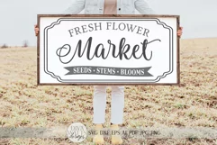 Fresh Flower Market Seeds Stems Blooms - Farmhouse Sign SVG Product Image 2