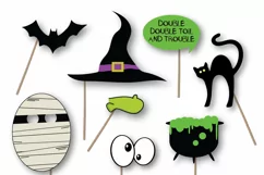 Halloween Photo Booth Props Halloween SVG Cut File DXF EPS Product Image 3