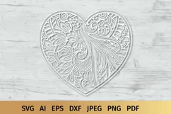 Floral Heart SVG | Valentines Day SVG | Love SVG Product Image 3