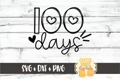100 Days - 100th Day of School SVG PNG DXF Cut Files Product Image 2