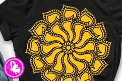 Yellow flower Mandala svg Floral wall art Lotus Sunflower Product Image 2