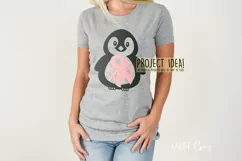 Breast cancer survivor, Penguin SVG / DXF / EPS / PNG files Product Image 2