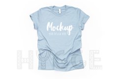 Tshirt Mockup Bella Canvas 3001 Light Blue Tshirt Mockup Product Image 1