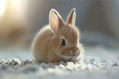 Serene baby bunny in soft light Product Image 1