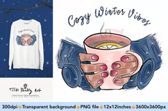 Cozy Winter Vibes Sublimation PNG, Its Cold Outside Product Image 1