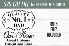 Fathers Day | No. 1 Dad | Grandpa | Fathers Day Label | SVG Product Image 3
