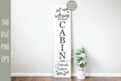 Welcome To Our Cabin - Family Name Sign SVG Product Image 1