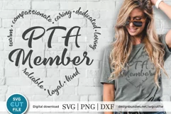 PTA svg heart word Art - a Parent Teacher Association SVG Product Image 1