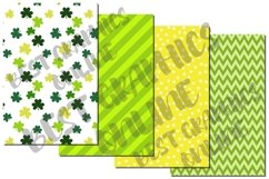 St Patricks Shamrock Pattern Digital Papers Set Product Image 9