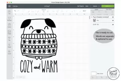 Christmas Pug in Sweater SVG, Funny Pug SVG Product Image 3