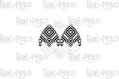 Layered Square Macrame Laser Engraved Earring File Product Image 3