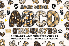 Wizard Magic School Alphabet Clipart, wizard letters doodle Product Image 1