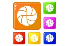 Handball icons set vector color Product Image 1