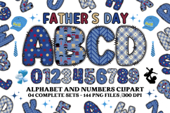 Father’s Day Alphabet clipart, father’s day letters doodle Product Image 1
