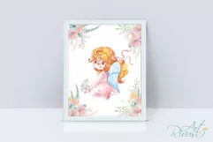Cute Angel Girl Nursery Prints Nursery Wall Art Poster Product Image 7