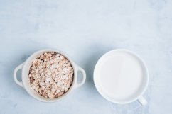 Oat Milk cup background. Product Image 1