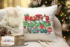 Santas Favorite Nurse Christmas Sublimation Png Product Image 3