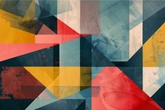 Colorful and textured abstract geometric shapes collage, sui Product Image 1