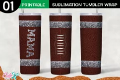Mama Football 20 Oz. Skinny Tumbler Product Image 1