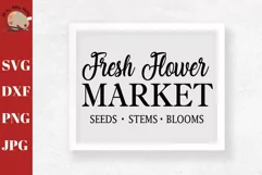 Fresh Flower Market Fresh Flowers Flowers Wall Decor SVG Product Image 1