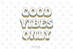 Good Vibes Only Sublimation design | Vintage PNG | Daisy PNG Product Image 1