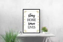 Stay Home Save Lives Wall Art Printables-Stay Home Art Print Product Image 2