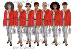 Sorority clipart, Sisterhood clipart, Afro girls clipart Product Image 3