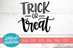 Handlettered SVG DXF, Trick or treat Product Image 1