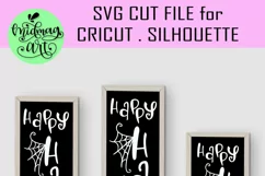 Happy halloween svg, happy halloween wood sign svg Product Image 2